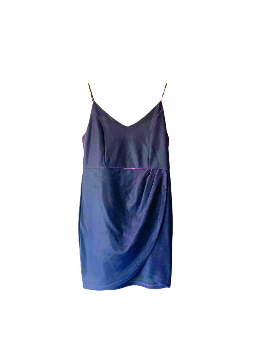 SHEIN Iridescent Faux Wrap Mini Dress Large